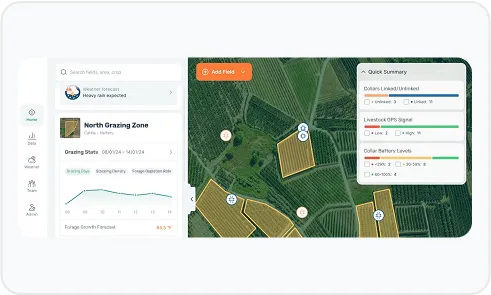 image of custom grazing zones & tracking