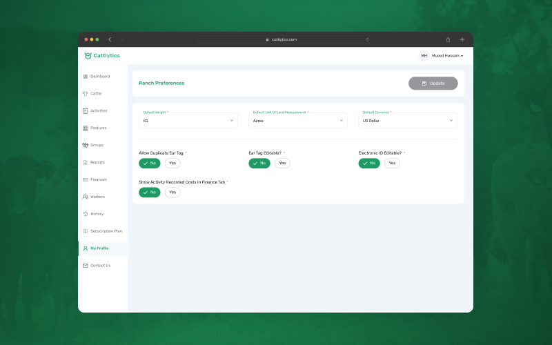 Drop-Down Configuration Tab