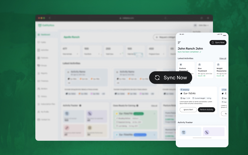 data syncing in cattlytics app