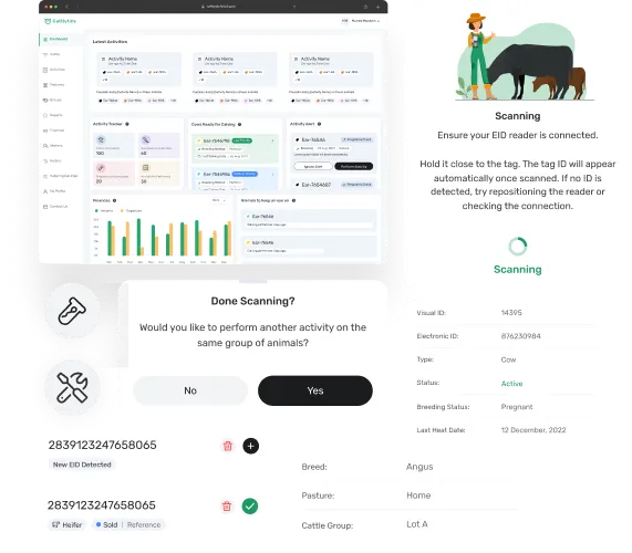 widget showcasing EId tag integrations